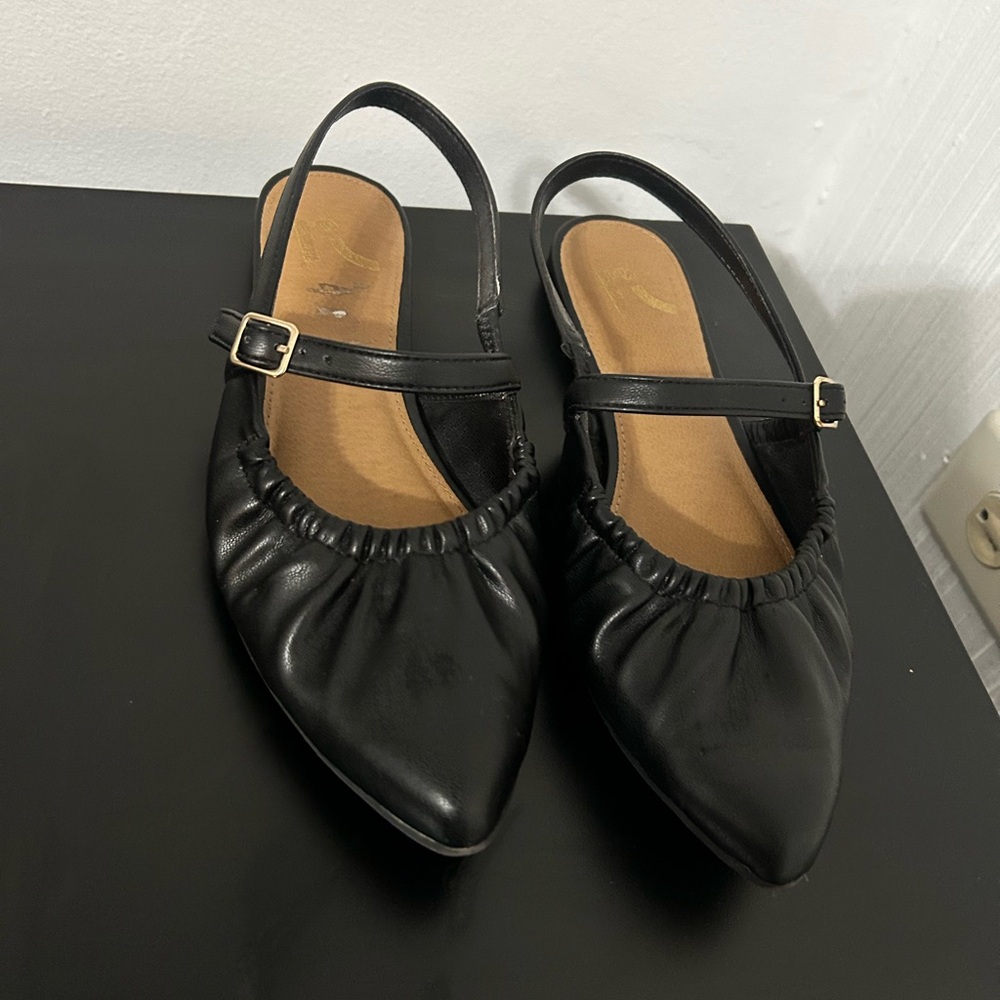 Black Pointed Toe flats